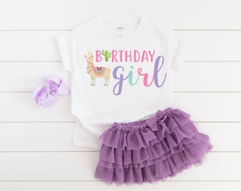 Llama cactus birthday girl shirt, Llama birthday party, llama theme birthday, llama birthday shirt, girl birthday shirt, cute birthday tank