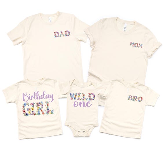 Flower birthday shirt, Floral birthday shirt, wild flower birthday, girls floral birthday, wildflower 1st birthday, wild one , two wild
