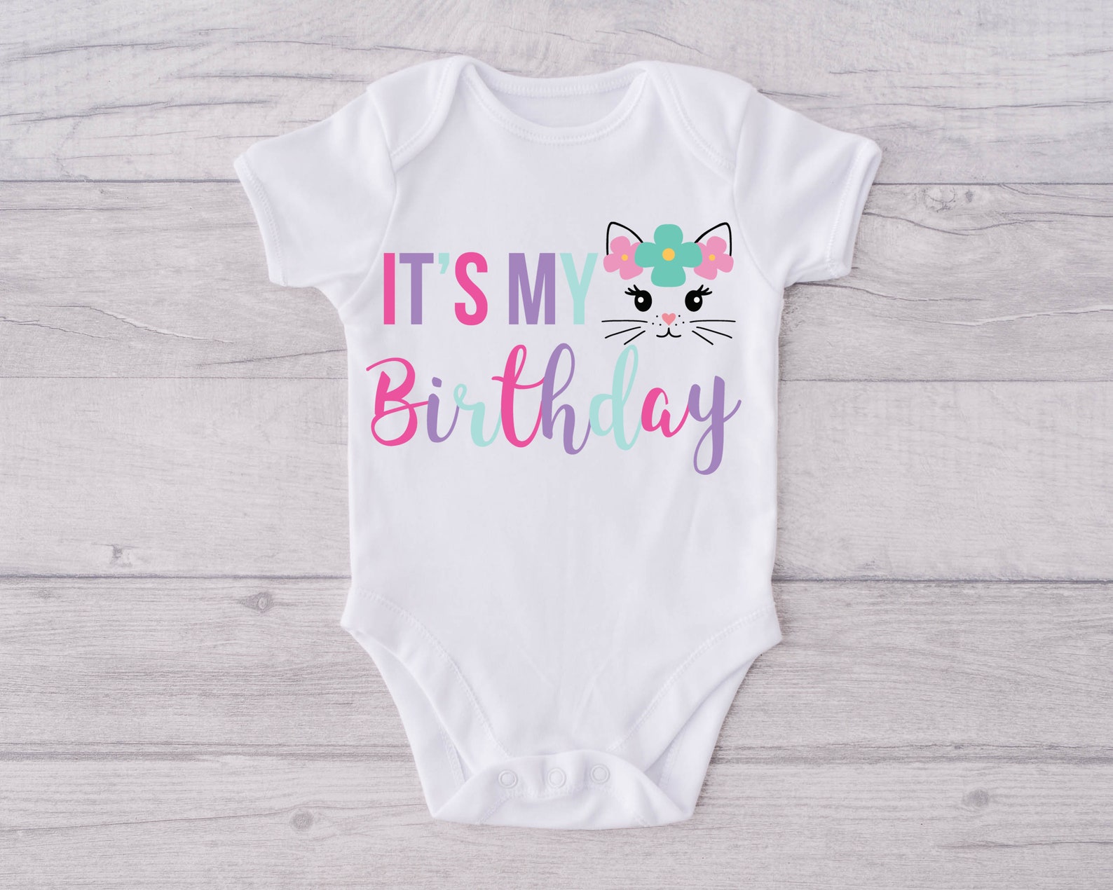 Cat Birthday Shirt Cat Birthday Party Cat Birthday Kitty Etsy