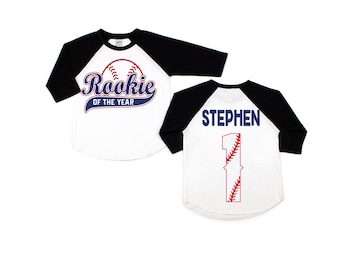 Rookie of the year boys baseball birthday shirt, baseball birthday , baseball theme, baseball shirt, baseball party, sports birthday party