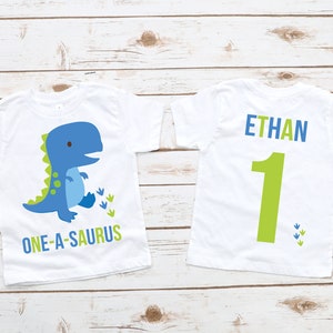 Dinosaur boys 1st one-a-saurus birthday shirt, dinosaur birthday, dinosaur boy shirt, 1st birthday shirt, dinosaur party, boy birthday shirt