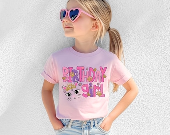 Cat birthday shirt, kitty birthday shirt, girl birthday shirt, girl birthday party, cat theme birthday, custom kitty cat, kitty shirt
