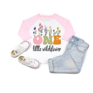 Wildflower birthday shirt, wildflower birthday, one little wildflower shirt, wild one party, wildflower birthday outfit, little wildflower,