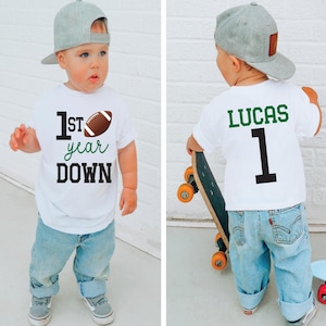 1st year down, 1st birthday boy, first birthday, football birthday , football theme, football shirt, football party, sports birthday party