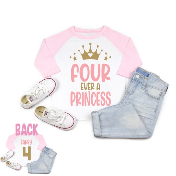 Princess 4th 2025 birthday clothing