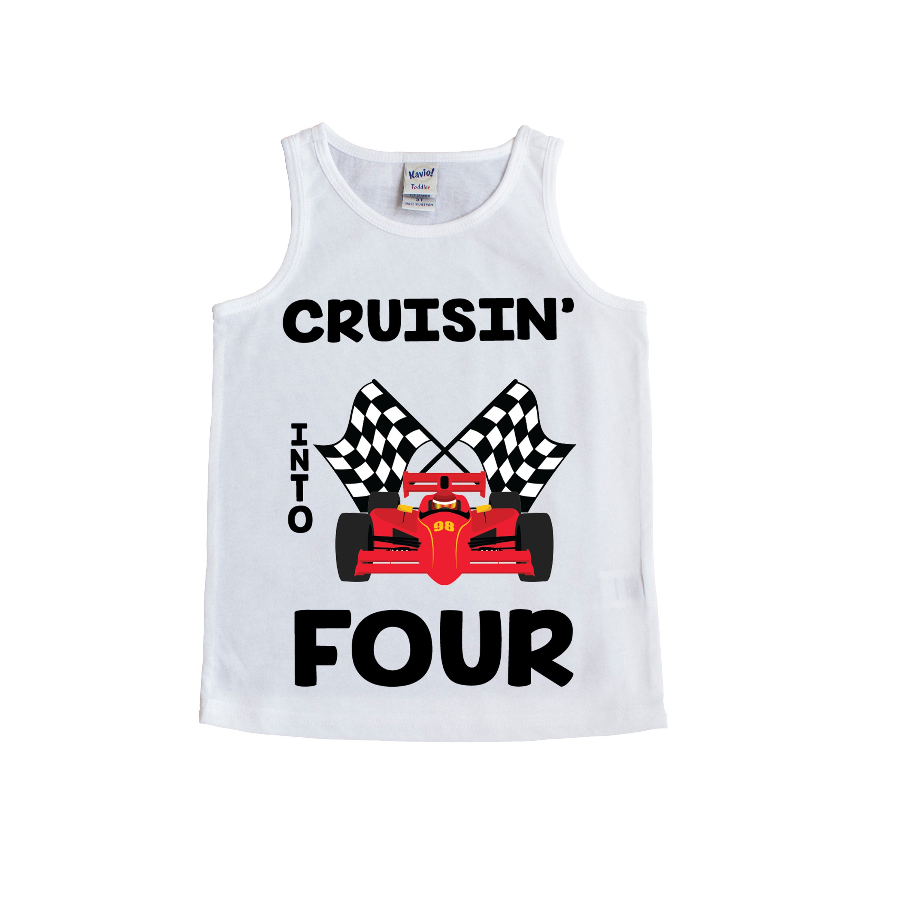 Cruisin' Into Four Race Car 4th Birthday Shirt Racecar - Etsy
