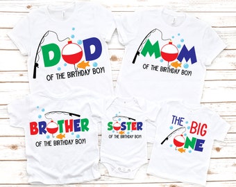 Family The big one boys 1st first birthday fishing shirt, first birthday shirt, 1st birthday shirt , fishing birthday shirt, matching