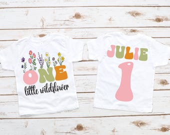 Wildflower birthday shirt, wildflower birthday, one little wildflower shirt, wild one party, wildflower birthday outfit, little wildflower,