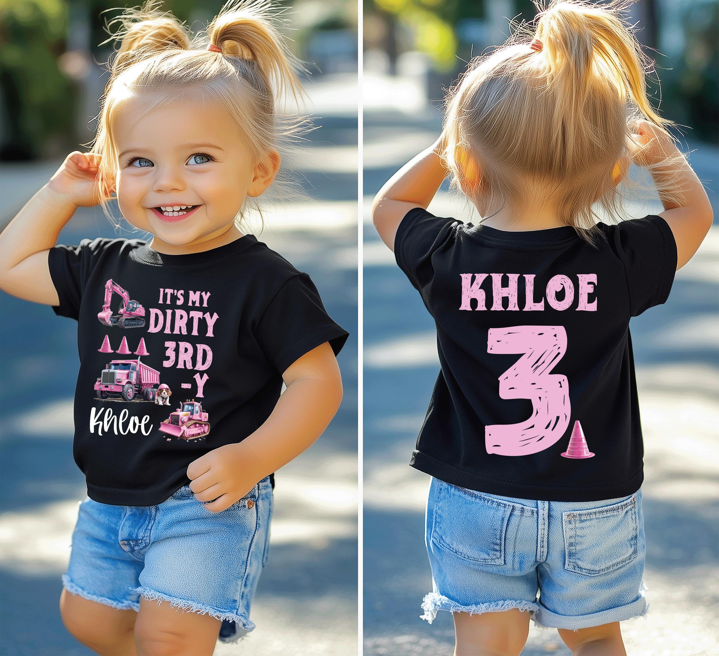 Dirty 3RD-Y birthday shirt, dump truck birthday, construction birthday , construction party , girls 3rd birthday shirt, 3rd birthday party