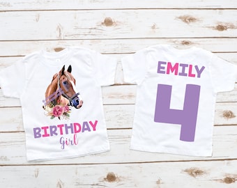 Horse birthday shirt, girl birthday shirt, girl birthday party, horse party, horse birthday, horse theme, girl birthday