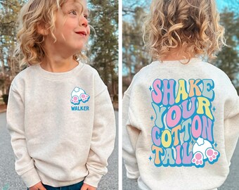Kids Personalized Easter Sweater, Kids Easter Shirt, Toddler Easter, Easter Sweater, Retro Easter , Kids Easter Gift, Personalized Sweater
