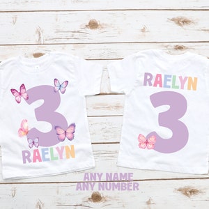 Butterfly girl birthday shirt, girl birthday shirt, girl birthday party, butterfly party, butterfly birthday, butterfly theme, girl birthday