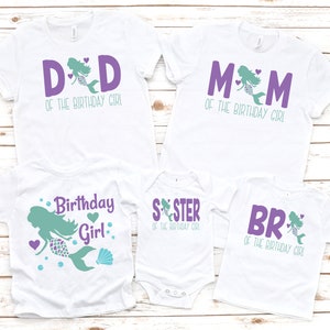 Mermaid birthday shirts, mermaid birthday, mermaid birthday outfit, mermaid shirt, birthday mermaid, girl birthday shirt, custom tee