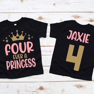 4th birthday shirt girl, princess birthday shirt, four year old birthday shirt, princess birthday , girl birthday shirt, princess shirt