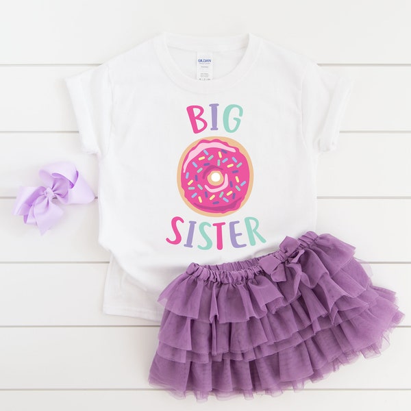 Big sister donut birthday shirt, donut theme, donut party, donut birthday, donut shirt, sister, sister shirt, big sister shirt