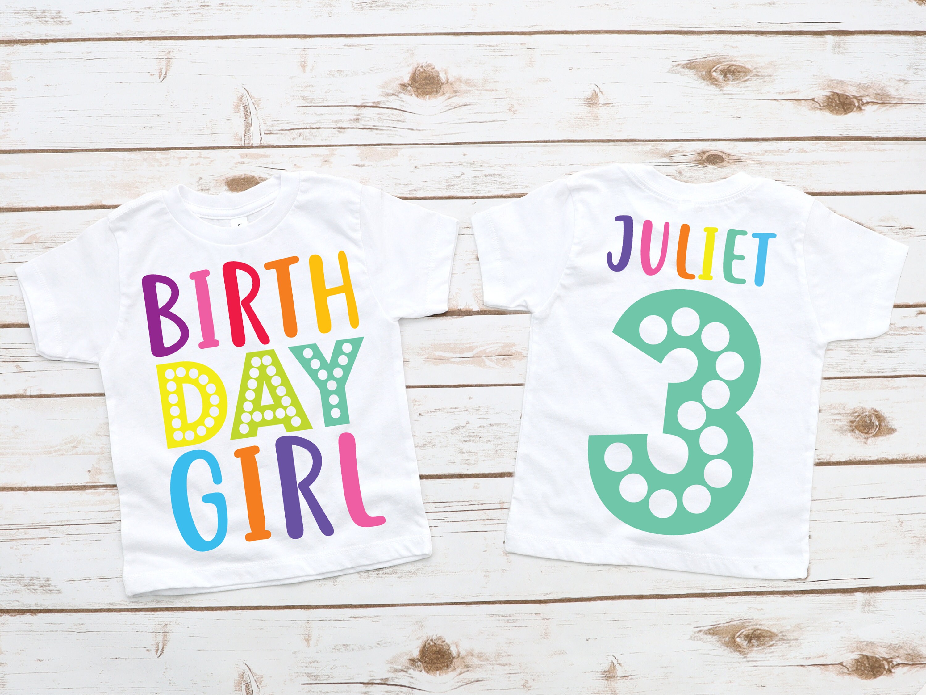 Rainbow birthday girl shirt girl birthday shirt girl Etsy
