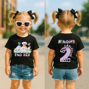 Two rex shirt, 2 rex girl dinosaur birthday , 2 rex birthday shirt, girl dinosaur birthday shirt, 2nd birthday shirt, dinosaur birthday