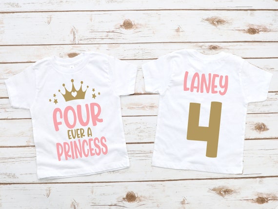 This Princess Is 4 Shirt 4 Year Old Birthday Tee This Princess Is 4 Shirt 4 Year Old Birthday Tee