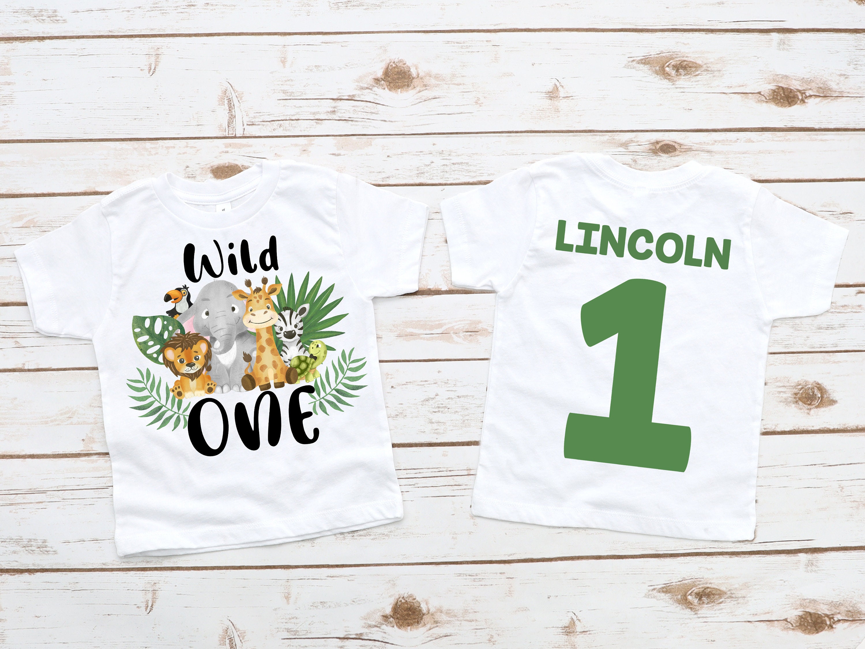 safari animals 1st birthday shirt