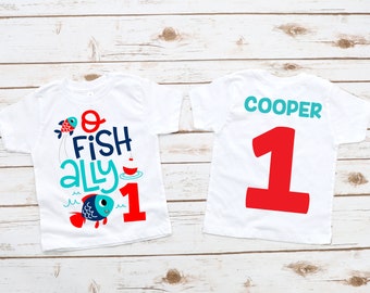Ofishally 1 one boys first birthday fishing shirt, 1st birthday shirt, fishing birthday , fishing theme party, boy birthday shirt, fish tank