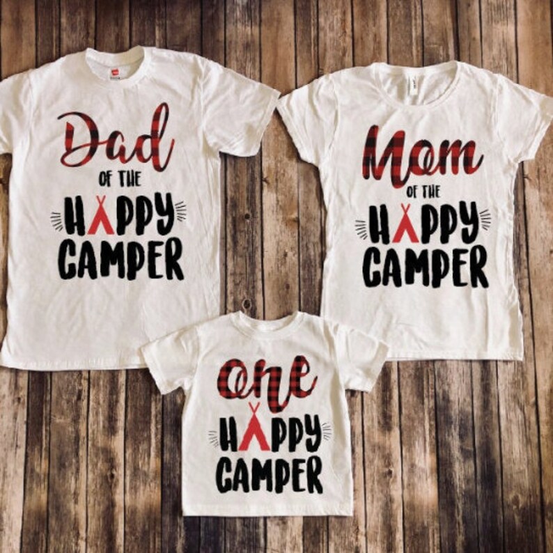One happy camper kids birthday shirt birthday gift baby boy Etsy