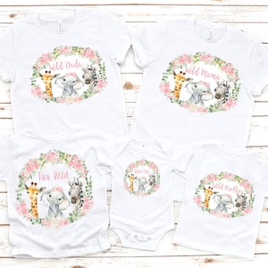 Family safari floral zoo jungle wild shirts, two wild, wild one, wild one birthday , mom and dad wild shirt, wild party, two wild birthday