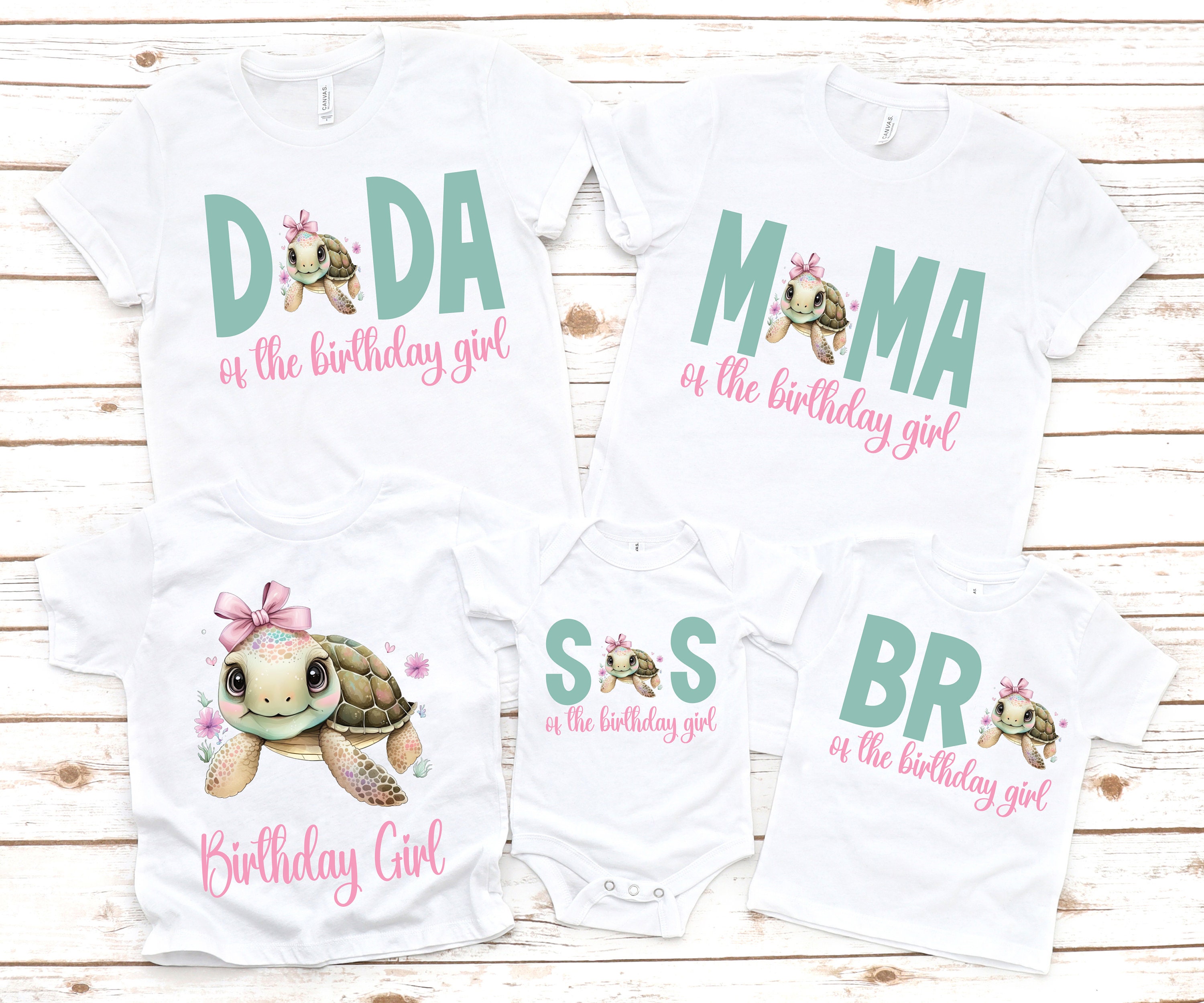T-shirt Compleanno Personalizzata Per Bambini - Ocean Turtle - Cotone 100% - Foto 1