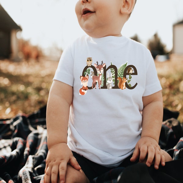 One woodland shirt, Woodland wild one, 1st birthday shirt, 1st birthday boy, birthday boy, wild one birthday, wild party, wild birthday boy