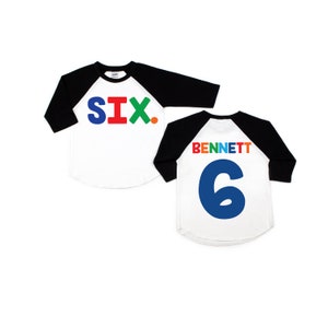 Boys 6TH six birthday shirt, 6th birthday, sixth birthday shirt, 6th birthday party, 6th birthday gift, Personalized boys shirt, six shirt