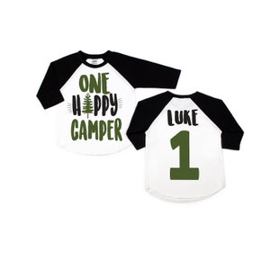 One happy camper 1st first birthday shirt, camping first birthday, camping 1st birthday, camping theme, camping party, camping shirt