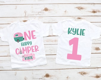 One happy camper first birthday , one happy camper shirt, camping first birthday, camping 1st birthday, camping theme party, girl camping