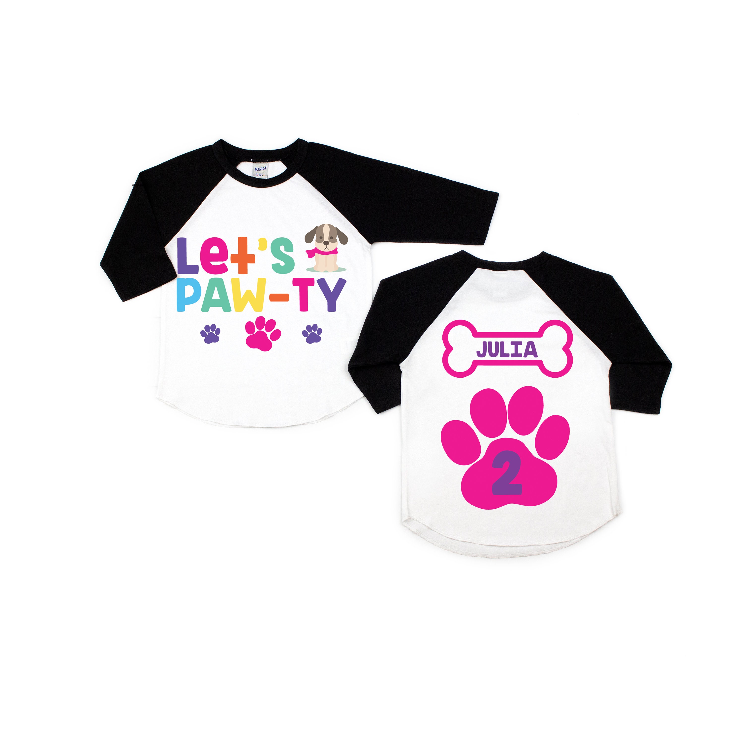 Dog Puppy Girl Let's Pawty Rainbow Cute Birthday Shirt Etsy