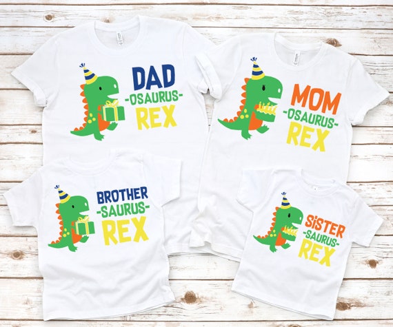 Camisas de cumpleaños a juego de dinosaurios Saurus Rex de la - Etsy México Camisas de cumpleaños a juego de dinosaurios Saurus Rex de la - Etsy México