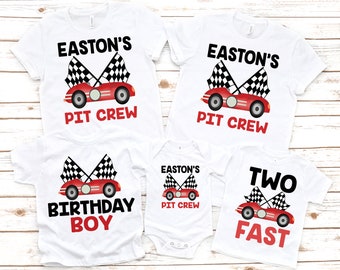 Family race car birthday shirts, racecar birthday shirt, matching racecar shirts , race car birthday party, race car t-shirt, pit crew