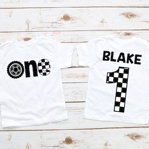 One race car boy 1st birthday shirt, racecar birthday, birthday boy shirt, race car birthday party, race car t-shirt, boys first birthday