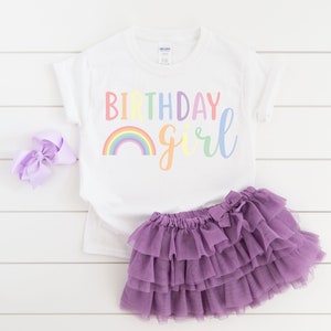 Rainbow pastel birthday shirt, rainbow birthday party, birthday girl shirt, rainbow birthday outfit, 1st birthday shirt, 2nd birthday shirt