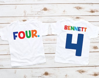 Boys four 4th birthday shirt boy, 4 year old birthday shirt, four birthday shirt, 4 birthday shirt, 4 year old birthday boy, four shirt