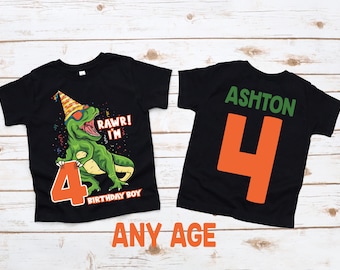 Dinosaur birthday shirt, dinosaur 4th birthday shirt, dinosaur birthday, dinosaur shirt , fourth birthday, rawr I'm 4 birthday boy, four