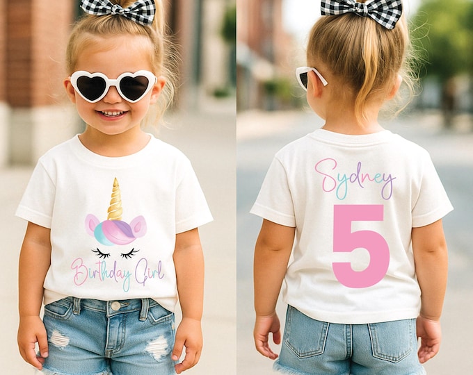 Unicorn birthday shirt, unicorn theme party, unicorn birthday outfit, personalized custom unicorn, unicorn shirt, pastel rainbow unicorn