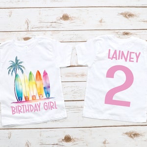 Surfer birthday shirt, girl surf shirt, surfing birthday shirt, beach birthday , beach theme party, girl birthday shirt, girl surf party