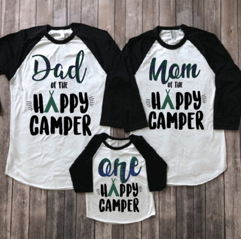 One happy camper kids birthday shirt birthday gift baby boy Etsy