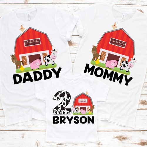 Farm Barnyard Birthday Shirt Etsy