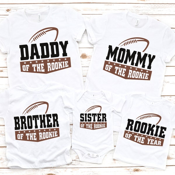 Rookie of the year family boys football 1ST birthday shirt, football birthday , football theme, football shirt, football party, sports shirt
