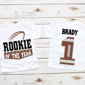 Rookie of the year boys football birthday shirt, football birthday , football theme, football shirt, football party, sports birthday party