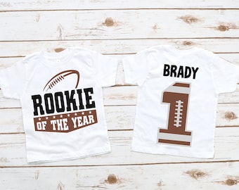 Rookie of the year boys football birthday shirt, football birthday , football theme, football shirt, football party, sports birthday party