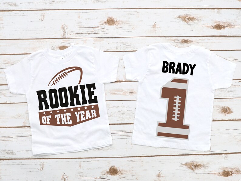 Rookie of the year boys football birthday shirt, football birthday , football theme, football shirt, football party, sports birthday party