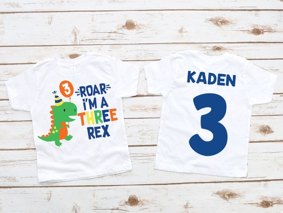 3rd birthday dinosaur shirt