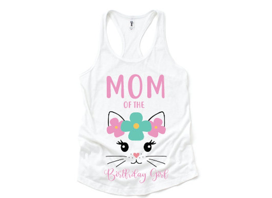 Cat Birthday Shirt Girl Birthday Shirt Girl Birthday Party Etsy