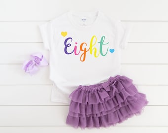Eighth birthday shirt girl , 8th birthday, 8th birthday shirt, 8th birthday girl, 8 year old girl gift, 8 year old birthday shirt, girl 8th