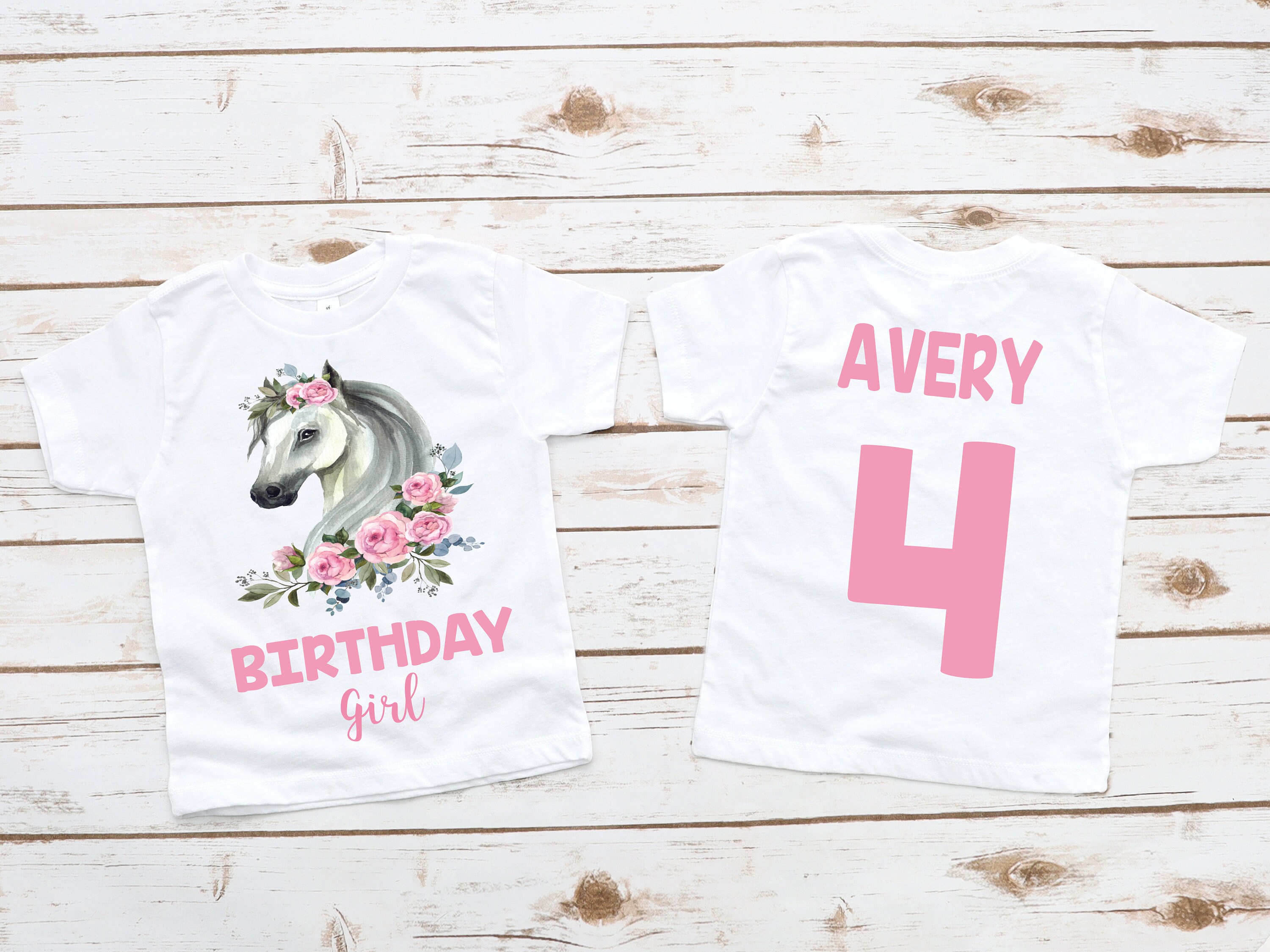 Horse Birthday Shirt Girl Birthday Shirt Girl Birthday Etsy
